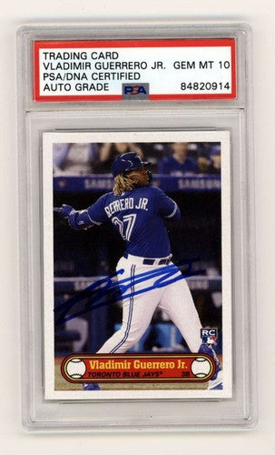 Vladimir Guerrero Jr. 2019 Topps 582 Montgomery Club #5 RC Signed PSA 10 Auto-Powers Sports Memorabilia