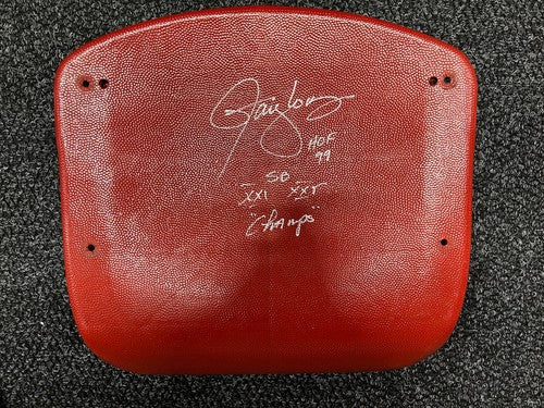 Lawrence Taylor Signed Auto New York Giants Stadium Seat HOF & SB INSC JSA Witness Authenticated-Powers Sports Memorabilia