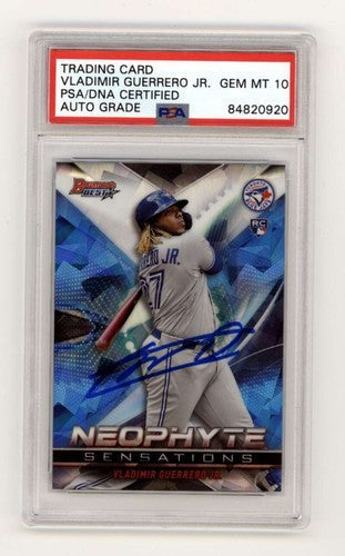 Vladimir Guerrero Jr. 2019 Bowman's Best Neophyte Atomic Ref Signed PSA 10 Auto-Powers Sports Memorabilia