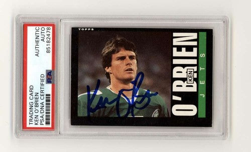 Ken O'Brien 1985 Topps #346 Rookie RC Signed PSA/DNA Authenticated New York Jets-Powers Sports Memorabilia