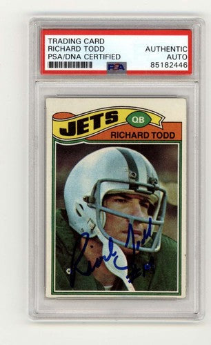 Richard Todd 1977 Topps #118 Rookie RC Signed PSA/DNA Authenticated New York Jets-Powers Sports Memorabilia