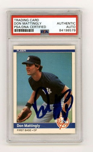 Don Mattingly 1984 Fleer #131 Rookie RC Signed PSA/DNA Authenticated NY Yankees-Powers Sports Memorabilia