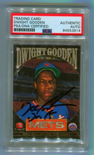 Dwight Doc Gooden Topps Project 2020 Ben Baller #86 "DR K" Signed Auto PSA DNA-Powers Sports Memorabilia
