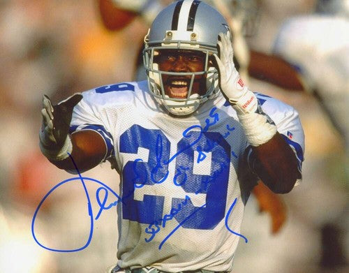 Kenny Gant Signed Autographed Dallas Cowboys 8x10 Photo w/ 2 Ins LSCM COA #1-Powers Sports Memorabilia