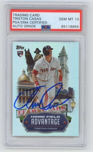 Triston Casas 2023 Topps Series One Home Field Advantage RC Signed PSA 10 Auto-Powers Sports Memorabilia