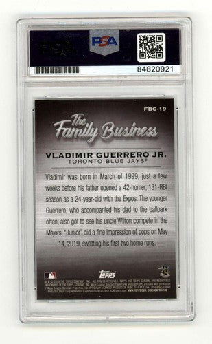 Vladimir Guerrero Jr. 2019 Topps Chrome The Family Business Signed PSA 10 Auto-Powers Sports Memorabilia
