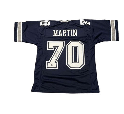 Zack Martin Signed Custom Navy Jersey Beckett Witness Authenticated-Powers Sports Memorabilia