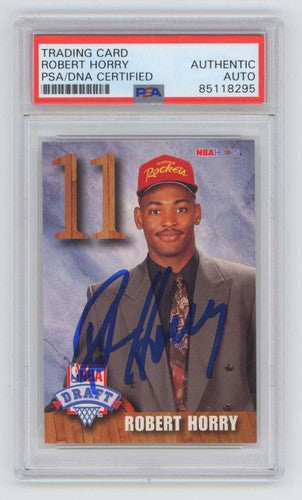Robert Horry 1992-93 NBA Hoops Draft Redemption Rookie RC Signed Auto PSA DNA-Powers Sports Memorabilia