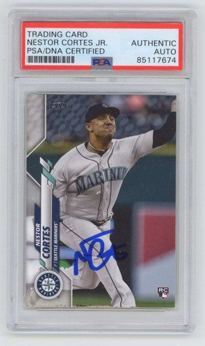 Nestor Cortes 2020 Topps Update U-196 Rookie RC Signed Auto PSA DNA Authentic-Powers Sports Memorabilia