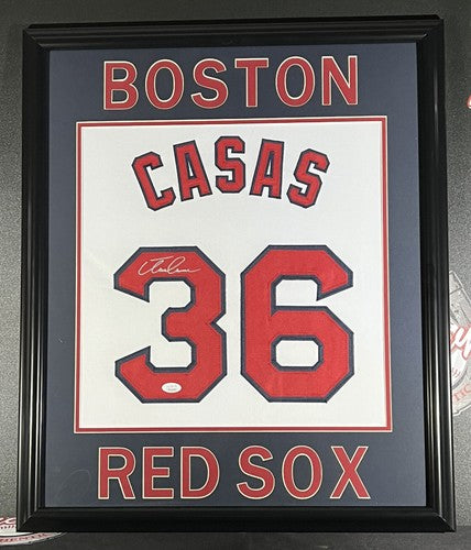 Triston Casas Signed Framed Custom Jersey JSA Witness Authenticated-Powers Sports Memorabilia
