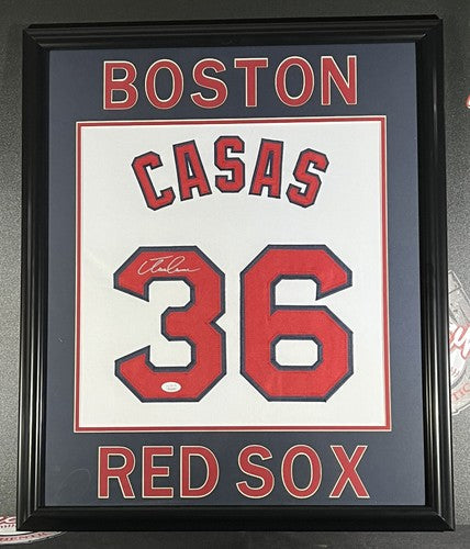 Triston Casas Signed Framed Custom Jersey Boston Red Sox JSA Witness COA-Powers Sports Memorabilia