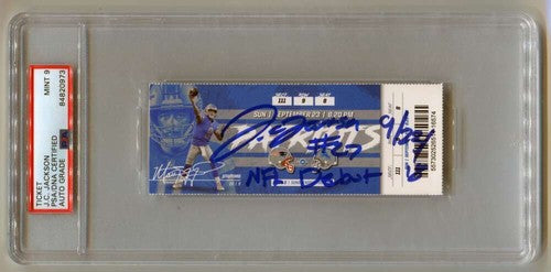 J.C. Jackson Signed NFL Debut Game Ticket 9/22/18 w/ Inscription PSA 9 Auto-Powers Sports Memorabilia