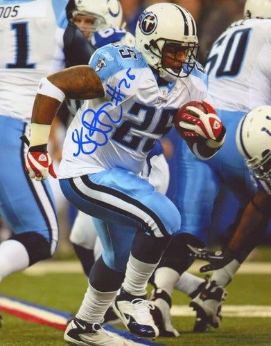 LenDale White Signed Tennessee Titans 8x10 Photo LSCM Authenticated #3-Powers Sports Memorabilia