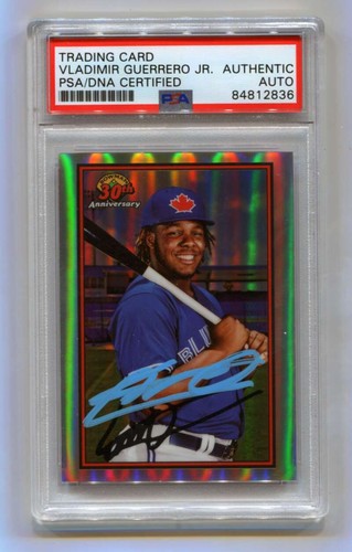 Vladimir Guerrero Jr 2019 Bowman Chrome 30th Retro Refractor RC Signed PSA Auto-Powers Sports Memorabilia