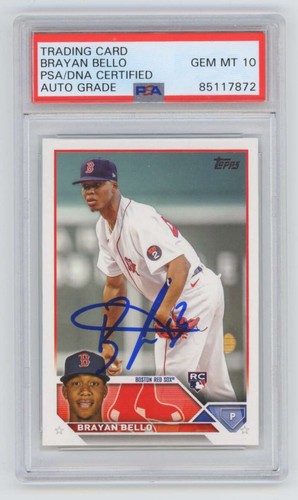 Brayan Bello 2023 Topps Series One #185 Rookie RC Signed PSA 10 Auto Red Sox-Powers Sports Memorabilia