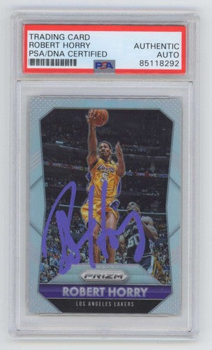 Robert Horry 2015-16 Panini Prizm #256 Silver Signed Auto PSA DNA Authentic-Powers Sports Memorabilia
