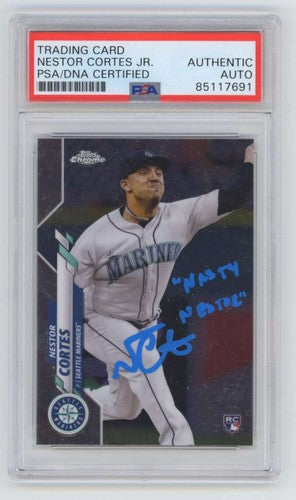 Nestor Cortes 2020 Topps Chrome Update Signed Auto RC PSA DNA Authentic NASTY-Powers Sports Memorabilia