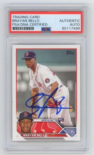 Brayan Bello 2023 Topps Series 1 185 Rookie RC Signed PSA/DNA Authenticated Red Sox-Powers Sports Memorabilia