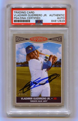 Vladimir Guerrero Jr 2019 Topps Heritage Rookie Performers Signed RC PSA Auto-Powers Sports Memorabilia