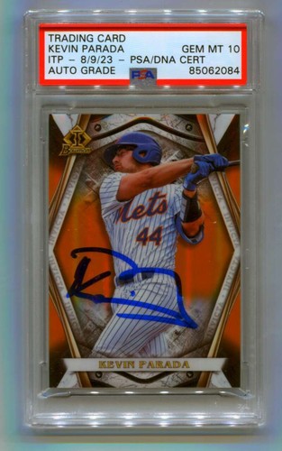 Kevin Parada 2022 Bowman Draft Invicta Orange Refractor 1/25 Signed PSA 10 Auto-Powers Sports Memorabilia