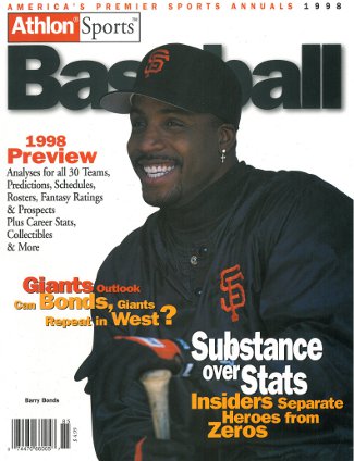Barry Bonds San Francisco Giants 1998 MLB Baseball Preview Magazine -NEW