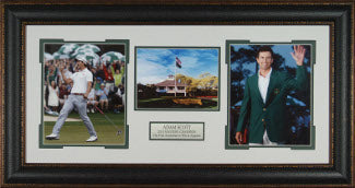 Adam Scott 2013 Augusta Masters Champion PGA Golf 3-Photograph Premium Leather Framing (22x35)-Powers Sports Memorabilia