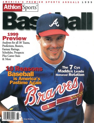Greg Maddux unsigned Atlanta Braves 1999 MLB Baseball Preview Magazine-Powers Sports Memorabilia