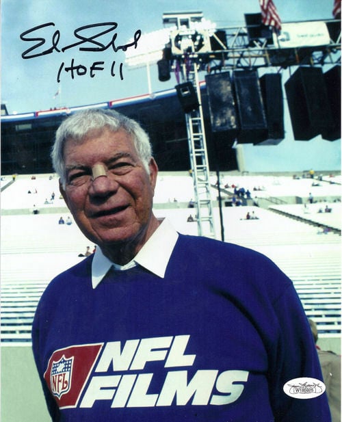 Ed Sabol Signed NFL Films 8x10 Photo w/HOF 11
