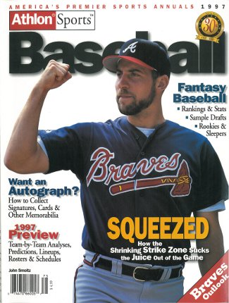 John Smoltz unsigned Atlanta Braves 1997 MLB Baseball Preview Magazine-Powers Sports Memorabilia