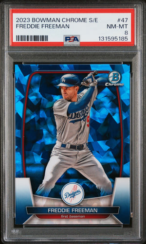 Freddie Freeman 2023 Bowman Chrome S/E Baseball Card #47 Graded PSA 8 Cert #131595185-Powers Sports Memorabilia