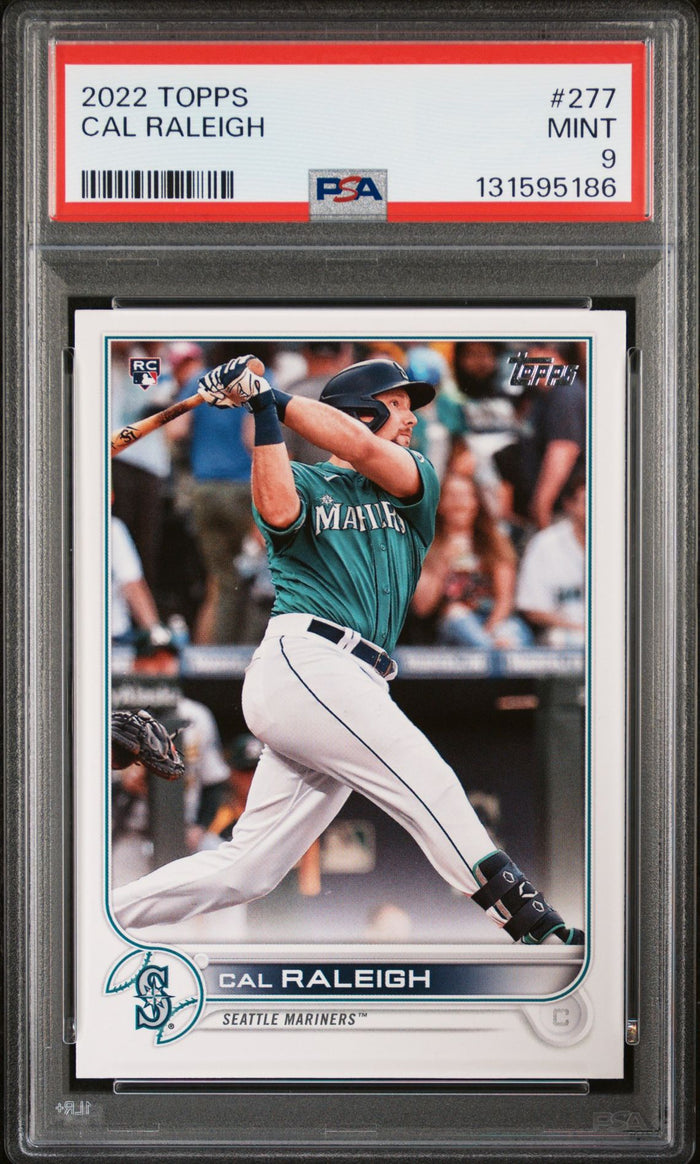 Cal Raleigh 2022 Topps Rookie Baseball Rookie Card #277 Graded PSA 9 Cert #131595186-Powers Sports Memorabilia