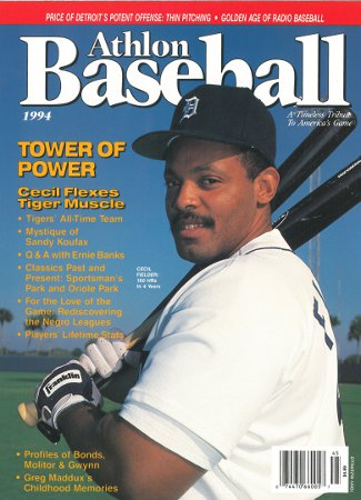 Cecil Fielder unsigned Detroit Tigers 1994 MLB Baseball Preview Magazine-Powers Sports Memorabilia