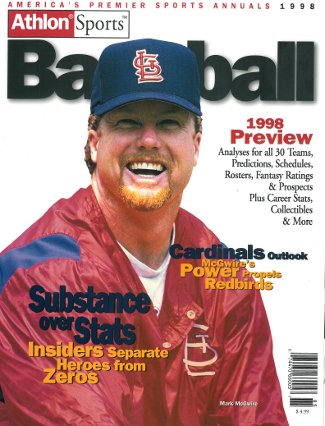 Mark McGwire unsigned St. Louis Cardinals 1998 MLB Baseball Preview Magazine-Powers Sports Memorabilia