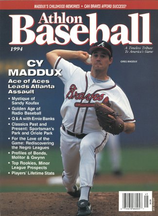 Greg Maddux unsigned Atlanta Braves 1994 MLB Baseball Preview Magazine-Powers Sports Memorabilia