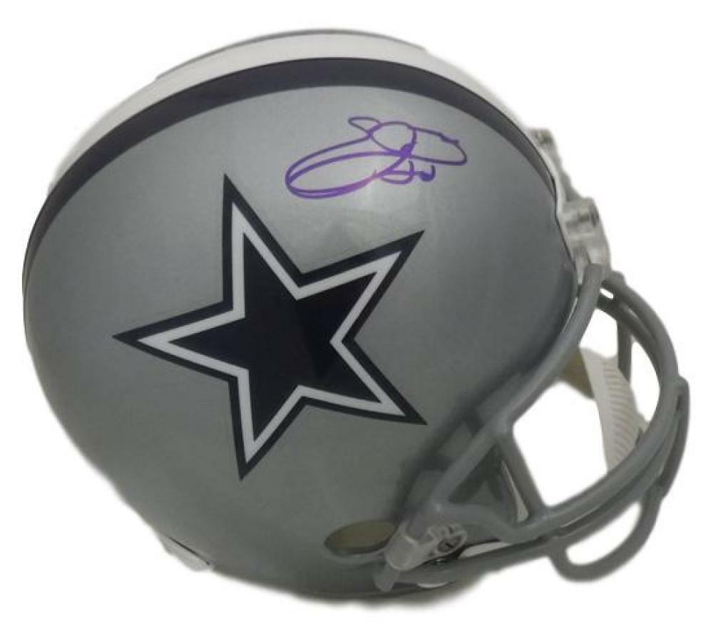 Emmitt Smith Dallas Cowboys Signed Full Size Helmet - Proline in Blue PSA PSA-Powers Sports Memorabilia