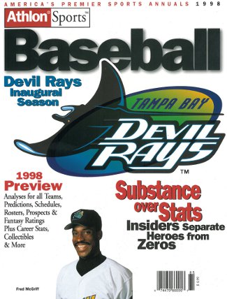 Fred McGriff unsigned Tampa Bay Devil Rays 1998 MLB Baseball Preview Magazine-Powers Sports Memorabilia