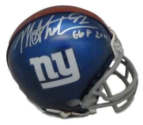 Michael Strahan New York Giants Signed Mini Helmet - w/HOF 2014 JSA JSA-Powers Sports Memorabilia