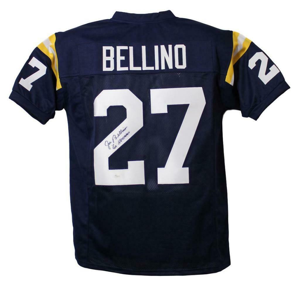 Joe Bellino Signed Navy Midshipmen Blue XL Jersey – JSA Authenticated-Powers Sports Memorabilia