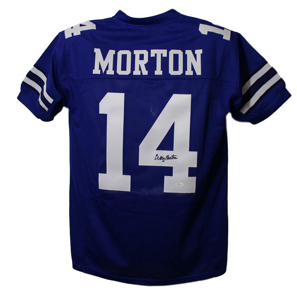 Craig Morton Dallas Cowboys XL Blue Signed Jersey – JSA Authenticated-Powers Sports Memorabilia