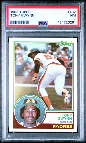 Tony Gwynn 1983 Topps San Diego Padres Baseball RC Rookie Card #482 Graded PSA 7 Cert #134720281-Powers Sports Memorabilia