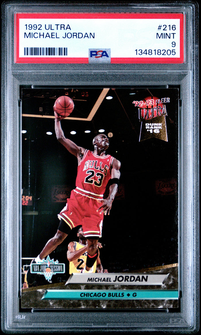Michael Jordan 1992 Fleer Ultra Basketball Card #216 Graded PSA 9 Cert #134818205-Powers Sports Memorabilia