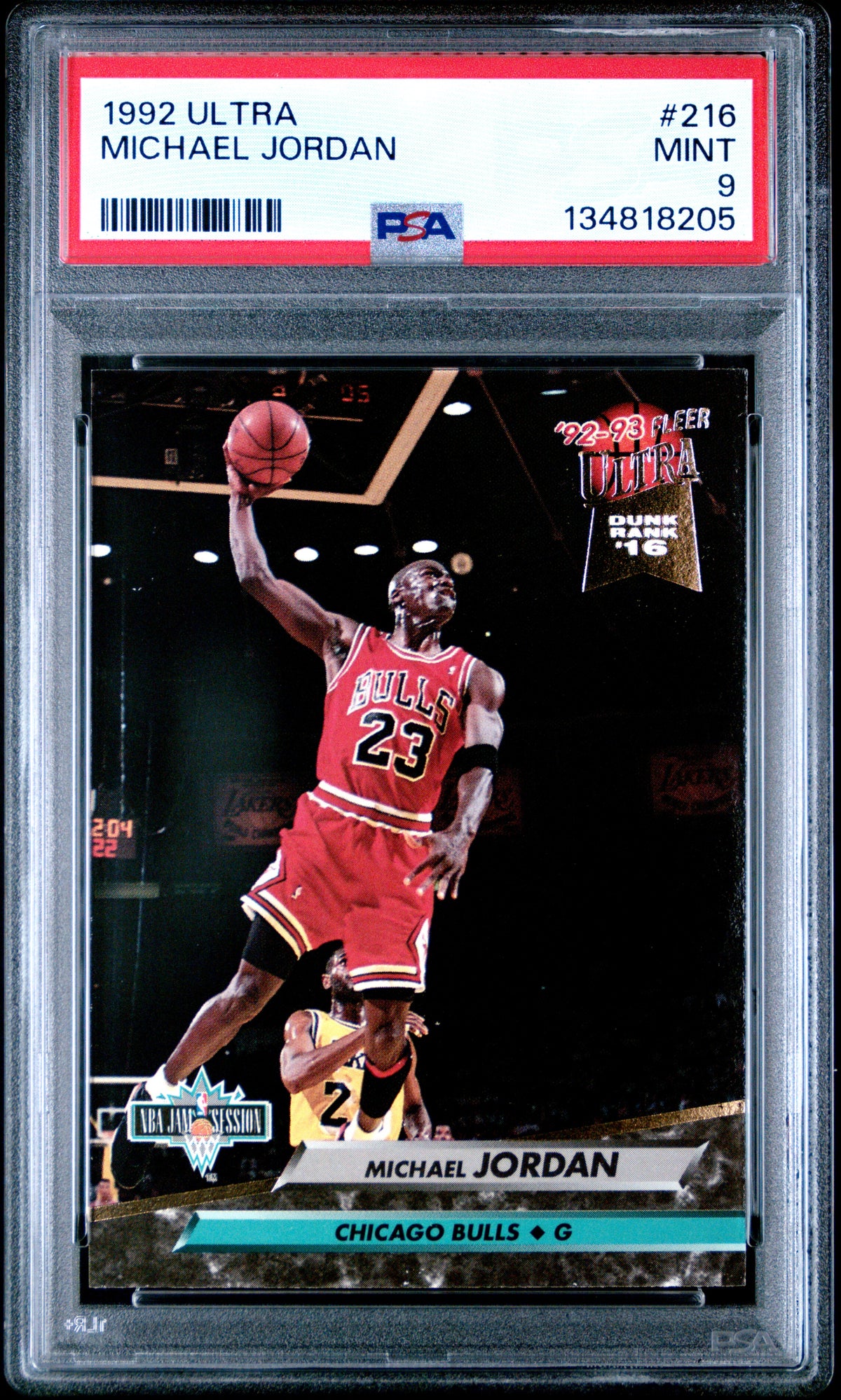 Michael Jordan 1992 Fleer Ultra Basketball Card #216 Graded PSA 9 Cert #134818205-Powers Sports Memorabilia