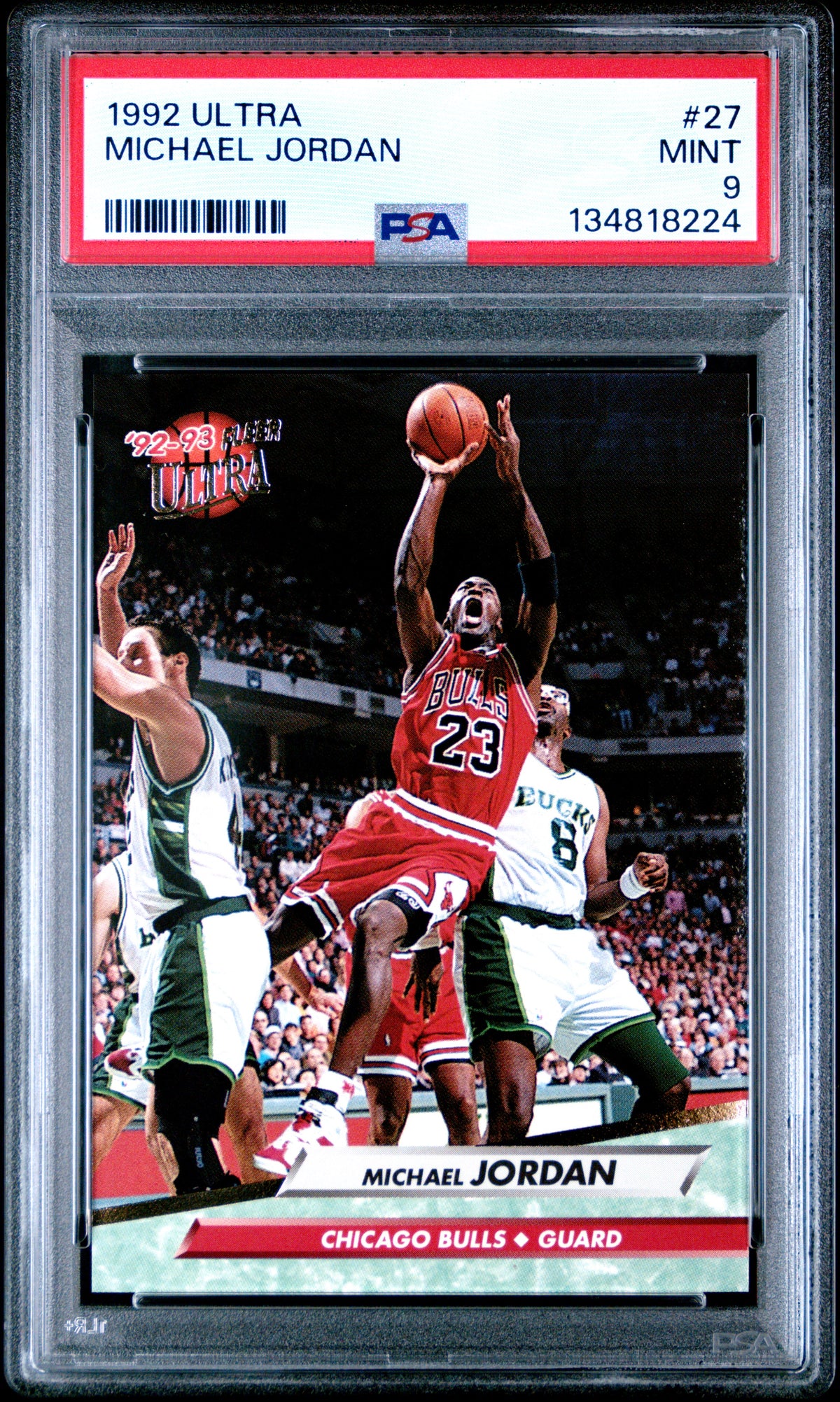 Michael Jordan 1992 Fleer Ultra Basketball Card #27 Graded PSA 9 Cert #134818224-Powers Sports Memorabilia