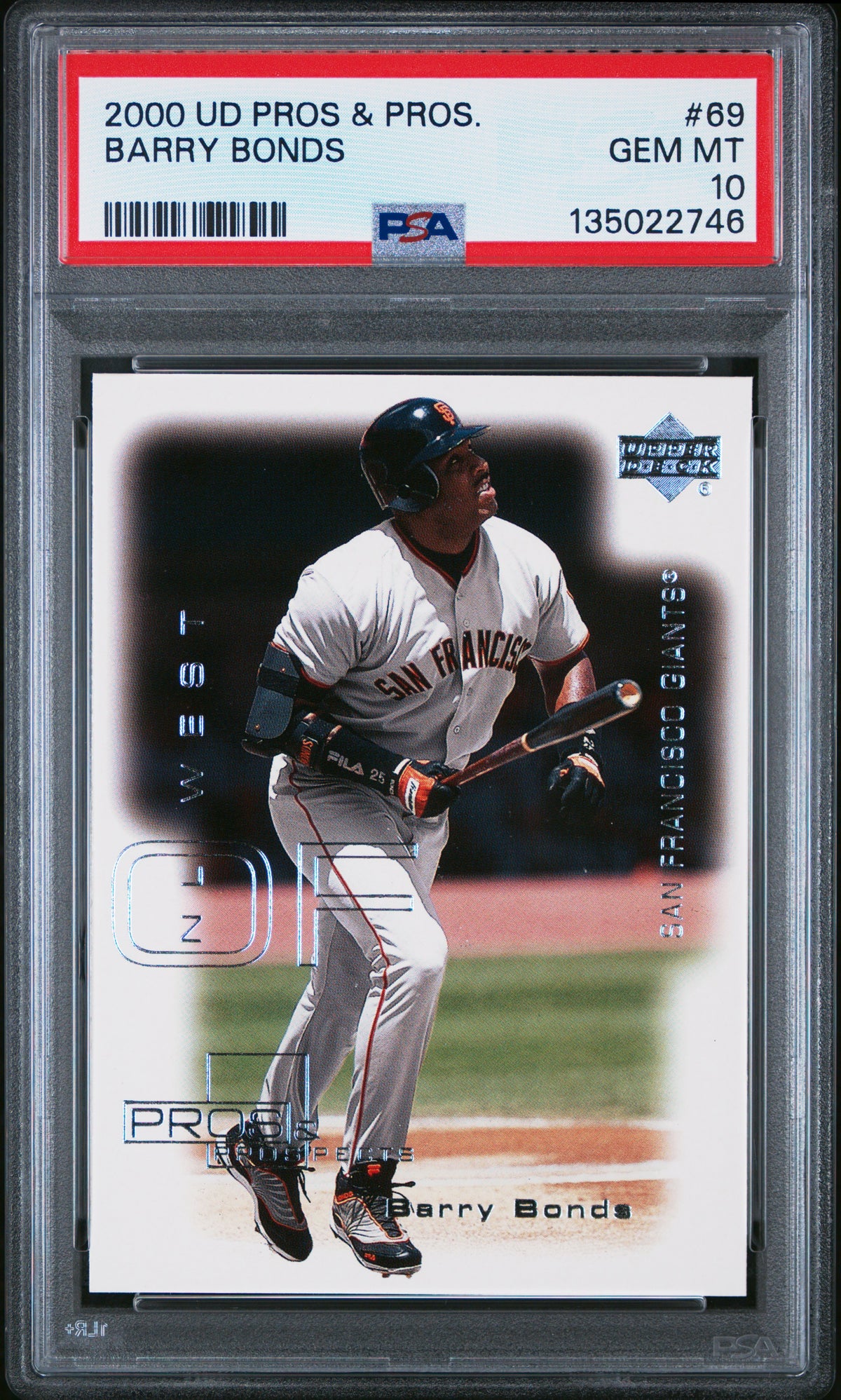 Barry Bonds 2000 Upper Deck Pros & Prospects Card #69 PSA 10