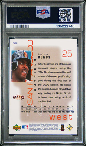 Barry Bonds 2000 Upper Deck Pros & Prospects Card #69 PSA 10