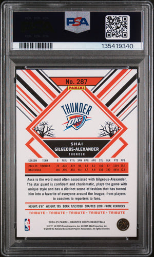 Shai Gilgeous-Alexander 2024 Haunted Hoops Basketball Card #287 Graded PSA 10 Cert #135419340-Powers Sports Memorabilia