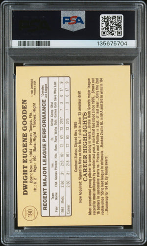 Dwight Gooden 1985 Donruss Signed Baseball Rookie Card #190 Graded PSA 9 Auto 10 Cert #135675704-Powers Sports Memorabilia