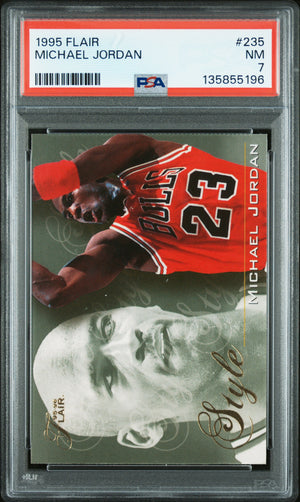 Michael Jordan 1995 Flair Chicago Bulls Card #235 PSA 7