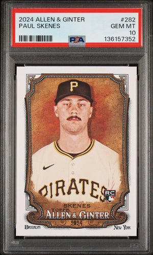 Paul Skenes 2024 Topps Allen & Ginter Baseball Rookie Card #282 Graded PSA 10 Cert #136157352-Powers Sports Memorabilia