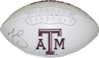 Martellus Bennett Autographed Texas A&M Aggies Logo Football-Powers Sports Memorabilia